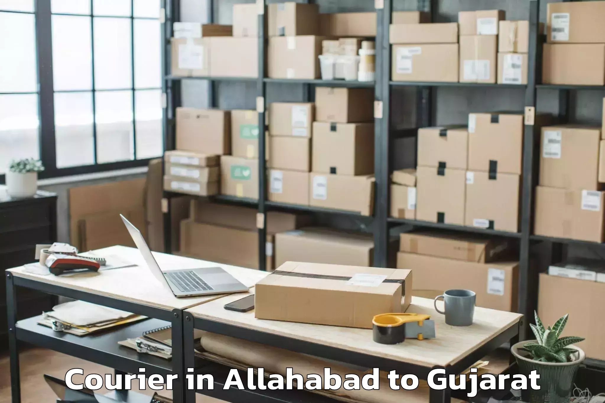 Get Allahabad to Vansda Courier